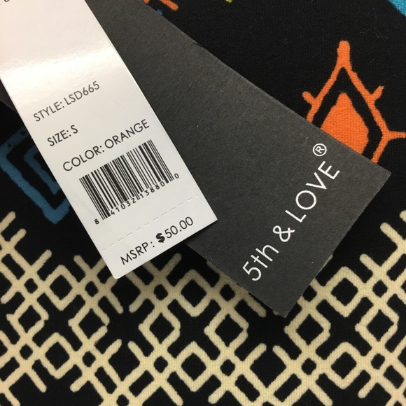 5th & LOVE TRIBAL PRINT DRESS SUPER SOFT NWT - Picture 4 of 5